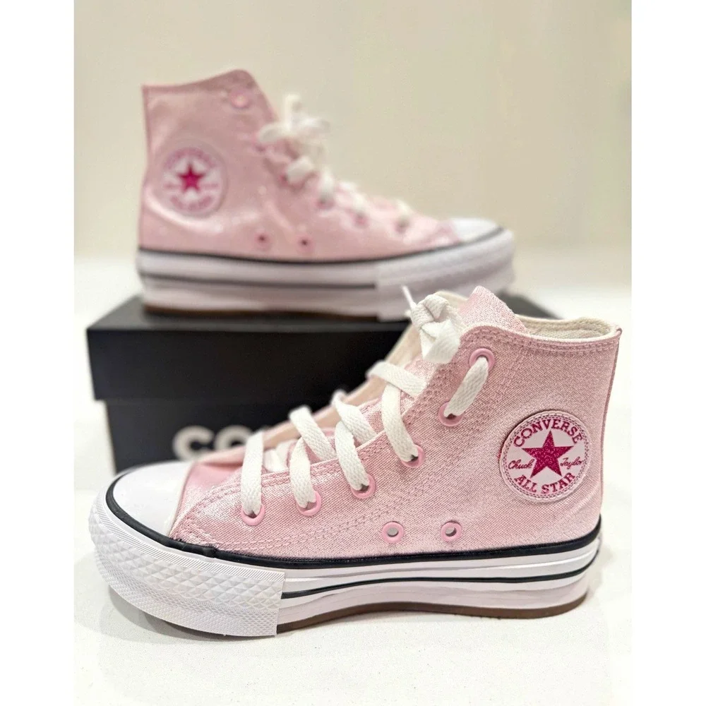 Converse Chuck Taylor All Star Kids High Top Sneaker Pink/White US 1 School NIB